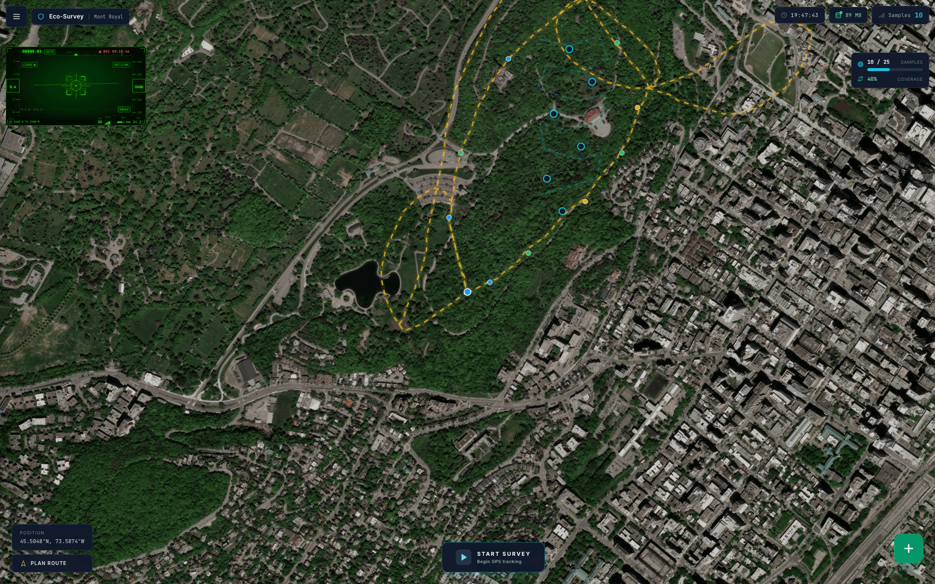 Eco-Survey map interface